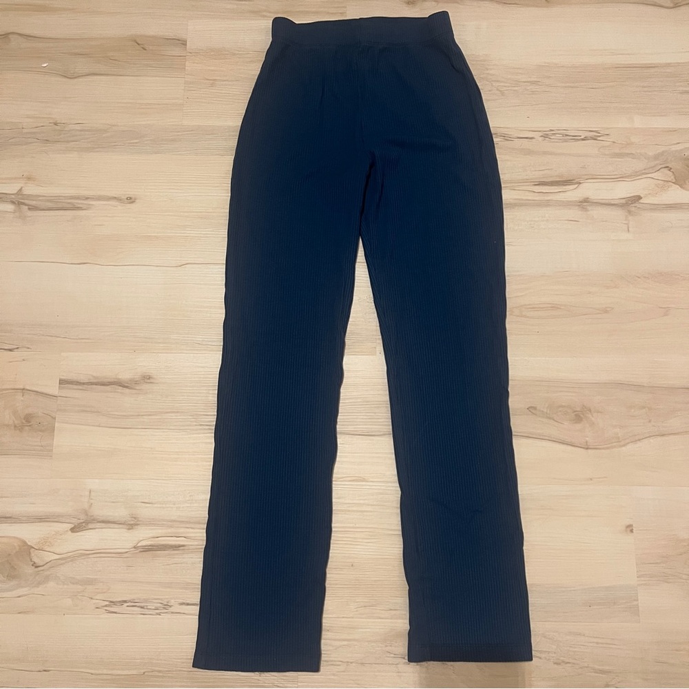 REFORMATION “Whitney” style Ribbed Pants in Ocean Blue, size XS